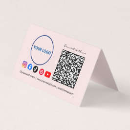Cartão De Visita Conecte-se conosco Código QR de Mídia Social Empre