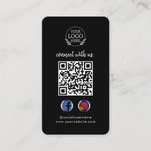 Cartão De Visita Conecte-se Conosco Código QR Personalizado para