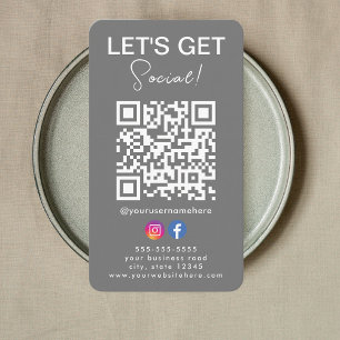 Cartão De Visita Conecte-se conosco Instagram Código Qr do Logotipo