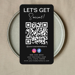 Cartão De Visita Conecte-se conosco Instagram Código Qr do Logotipo