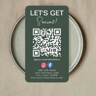Cartão De Visita Conecte-se conosco Instagram Código Qr do Logotipo