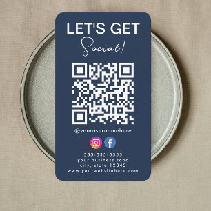 Cartão De Visita Conecte-se conosco Instagram Código Qr do Logotipo