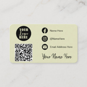 Cartão De Visita Conecte-se conosco Mídia social QR