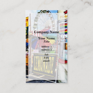 Cartão De Visita Cones de limonada e neve na feira