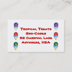 Cartão De Visita Conessno-cones de neve para o seu negócio de v