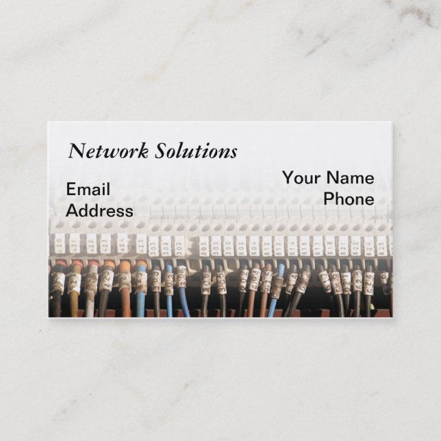 Cartão De Visita Conexão complexa do fio da rede informática (Frente)