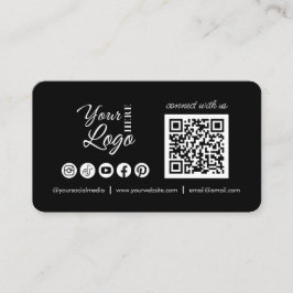 Cartão De Visita Conexão Personalizada com o Código QR de Mídia Soc