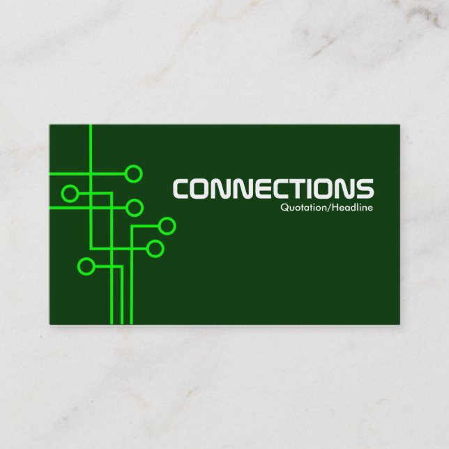 Cartão De Visita Conexões - Verde escuro (Frente)