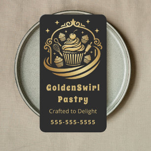 Cartão De Visita Confeitaria de Luxo Caseira Chef de Pastelaria Per