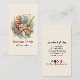 Cartão De Visita Confeitaria Padaria Pastry Chef Sobremesa Doces Bo
