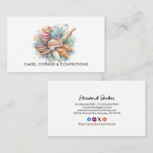 Cartão De Visita Confeitaria Padaria Pastry Chef Sobremesa Doces Bo