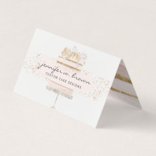 Cartão De Visita Confeiteiro de Bolo de Casamento