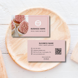 Cartão De Visita Confeiteiro de Padaria Logotipo Personalizado Foto