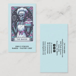 Cartão De Visita Confeiteiro de Tarot Chef de Pastelaria Caterista