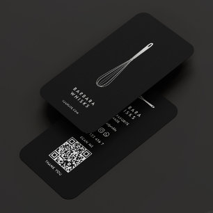 Cartão De Visita Confeiteiro Minimalista Fornecedor de Pastelaria B
