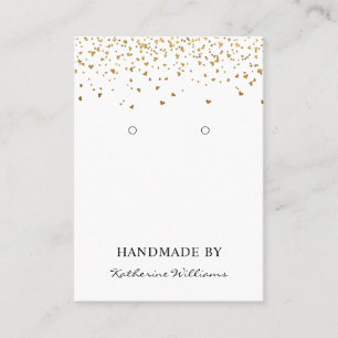 Cartão De Visita Confetti Dourado Placa de exibição de gravaçã