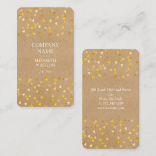 Cartão De Visita Confetti Ouro