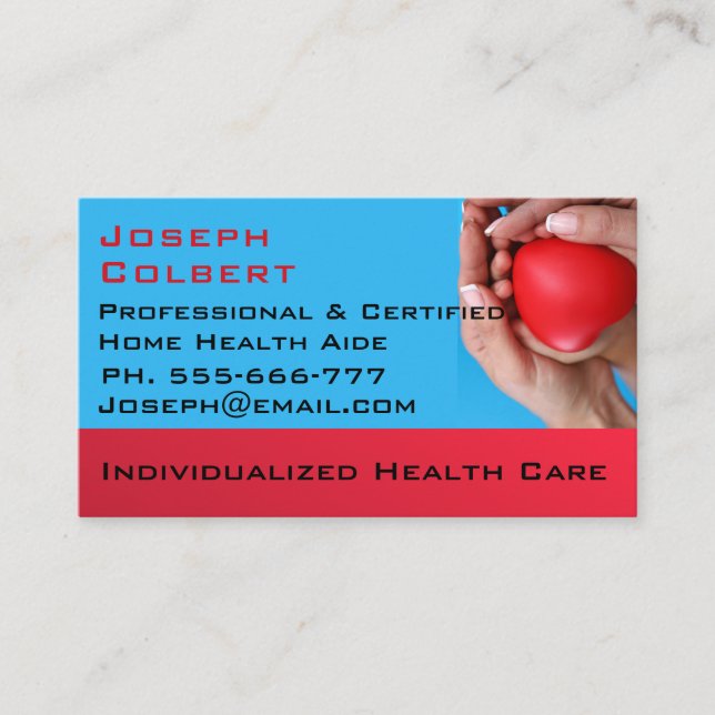 Cartão De Visita Conforto De Cuidados Bela Profissional (Frente)