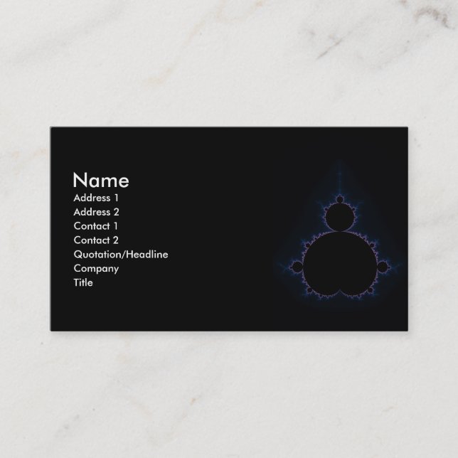 Cartão De Visita Conjunto de Mandelbrot 10 (Frente)