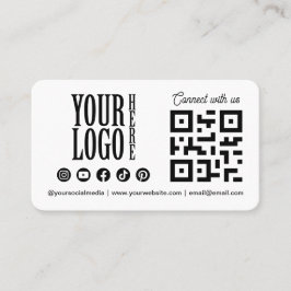 Cartão De Visita Connect with us Social Media QR Code whit Business