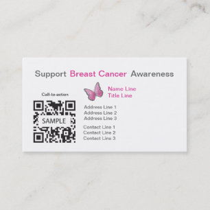 Cartão De Visita Consciência do cancro da mama do modelo de cartã
