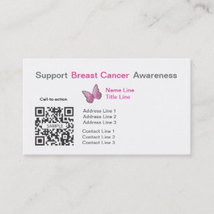 Cartão De Visita Consciência do cancro da mama do modelo de cartã