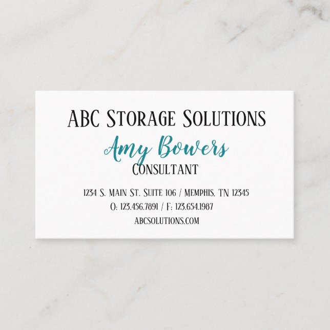 Cartão De Visita Consciência personalizada do Câncer de ovário cart (Frente)