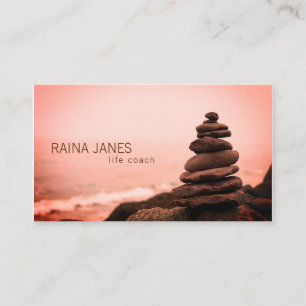 Cartão De Visita Conselheiro do Treinador de Praia Stacking Stackin