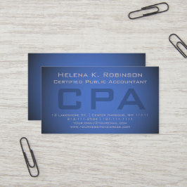 Cartão De Visita Conselheiro financeiro de CPA do contador azul de