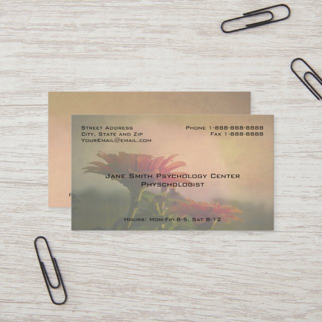 Cartão De Visita Conselheiro psicólogo de Negócios (Frente/Verso In Situ)