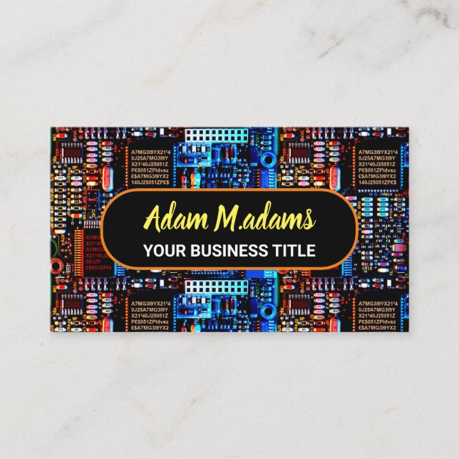 Cartão De Visita Conselho de circuito impresso com PCB Pro (Código  (Frente)