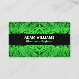 Cartão De Visita Conselho de Circuito Impresso (PCB) Verde Moderno