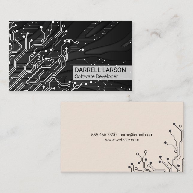 Cartão De Visita Conselho de Circuito | Tecnologia | Engenheiro (Frente/Verso)