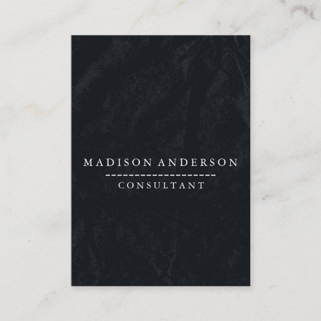 Cartão De Visita Conselho de giz preto Elegante profissional (Frente)