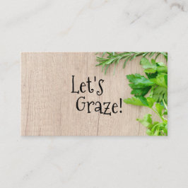 Cartão De Visita Conselho de madeira de cozinha