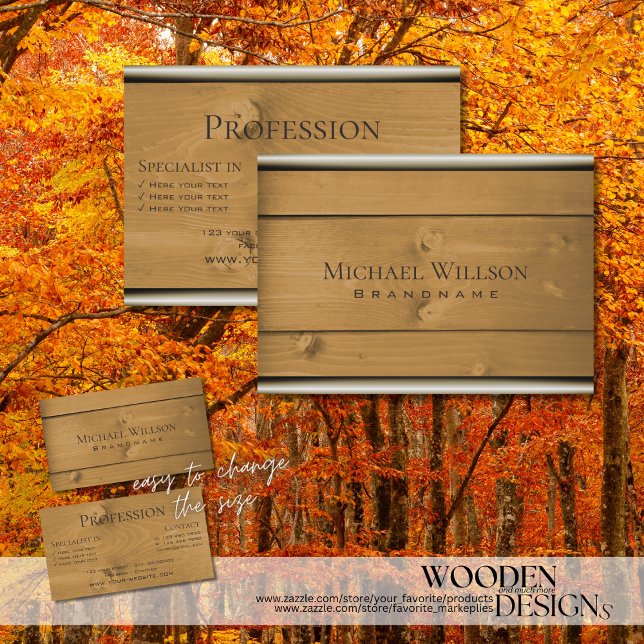 Cartão De Visita Conselhos Russos de Madeira Cinza Natural de Madei (Criador carregado)