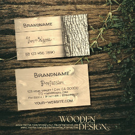 Cartão De Visita Conselhos Rústicos De Madeira Natural De Árvore La