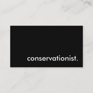 Cartão De Visita conservacionista.