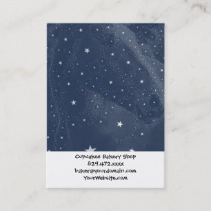 Cartão De Visita Constelação de Cavalo Espumante Estrelas Azul-Me