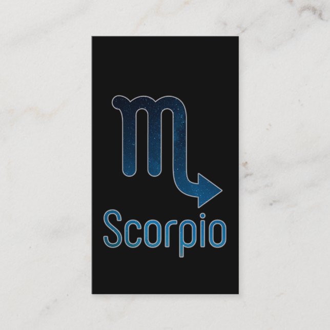 Cartão De Visita Constelação Scorpio - Galáxia (Frente)