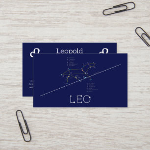 Cartão De Visita Constelação Zodiac Leo