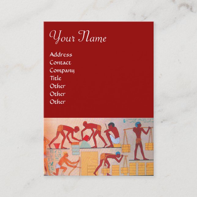 Cartão De Visita CONSTRUÇÃO ARQUITETÔNICA laranja amarelo vermelho (Frente)