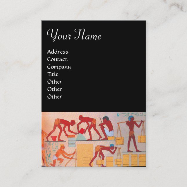 Cartão De Visita CONSTRUÇÃO ARQUITETÔNICA vermelho-amarelo-preto (Frente)