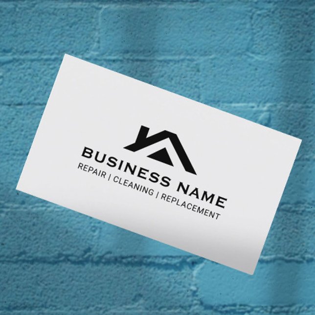 Cartão De Visita Construção Casa de Logotipo do Teto Real (Criador carregado)