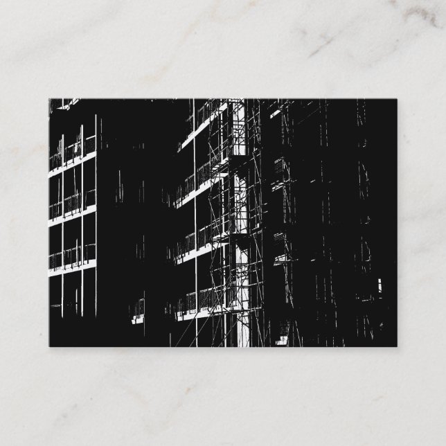 Cartão De Visita Construção de alto contraste (Frente)