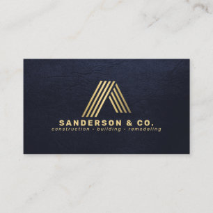 Cartão De Visita Construção de edifícios com logotipo personalizado