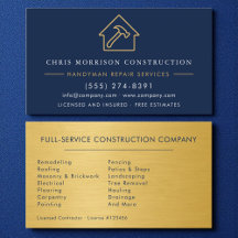Construção de Faz-tudo Metal Dourado Azul Marinho 
