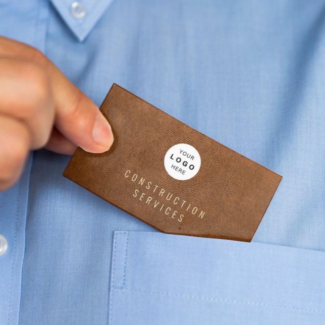 Cartão De Visita Construção de LOGO personalizado moderno profissio (Criador carregado)