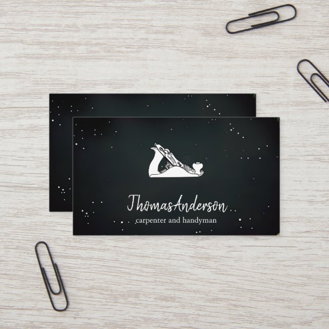 Cartão De Visita Construção de prédio preto personalizado profissio (Frente/Verso In Situ)