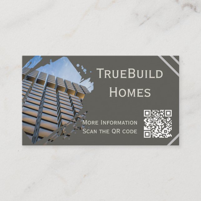 Cartão De Visita Construção de Realizador Monocromático Moderno Min (Frente)